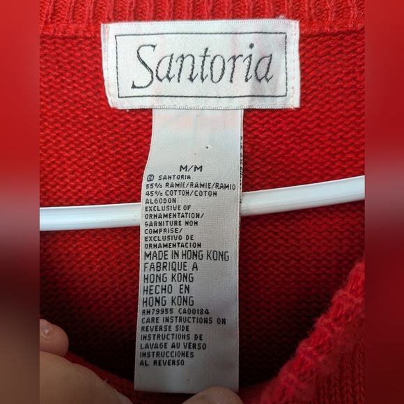 VINTAGE Santoria Grand Ma Christmas Sweater Size M Made In Hong Kong - Picture 4 of 9